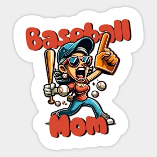 Baseball Mom Sticker